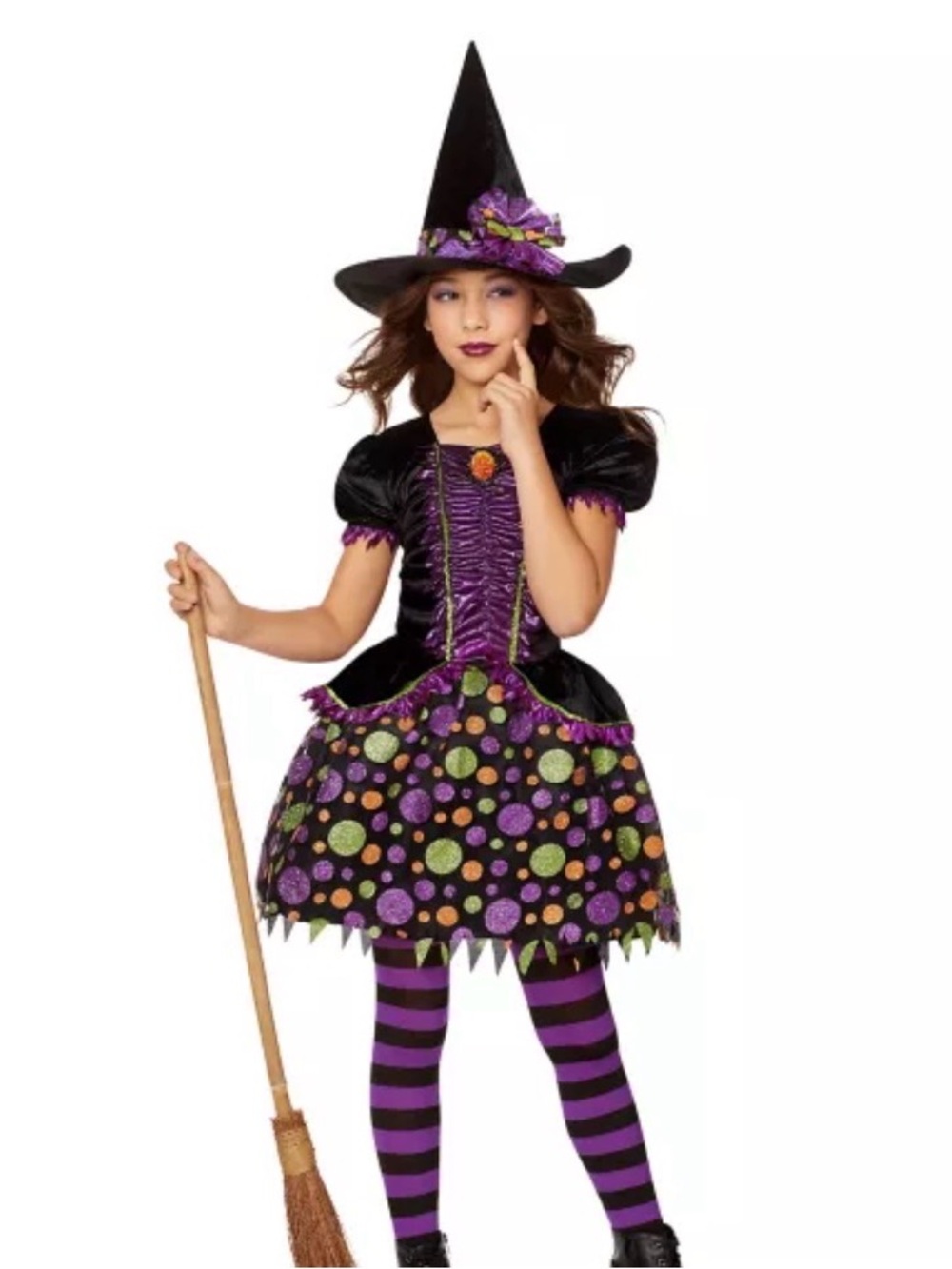 Spirit Halloween Kids Girls Whimsical Witch Costume